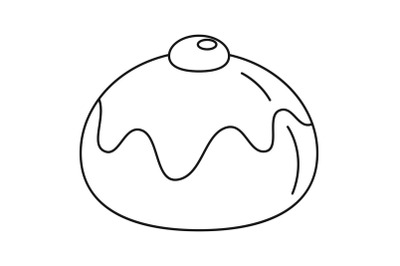 Jewish sweet bakery icon, outline style