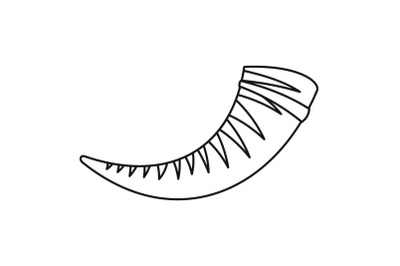 Jewish horn icon, outline style