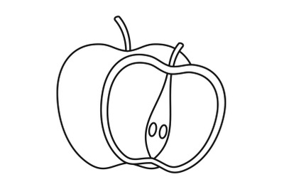 Apple icon, outline style