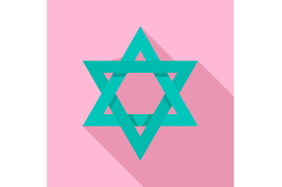David star icon, flat style