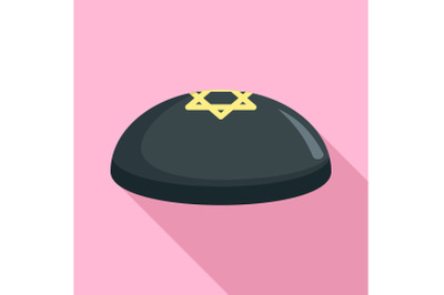 Kippah icon, flat style