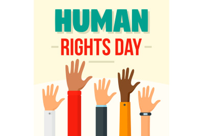 International human rights day concept background, flat style