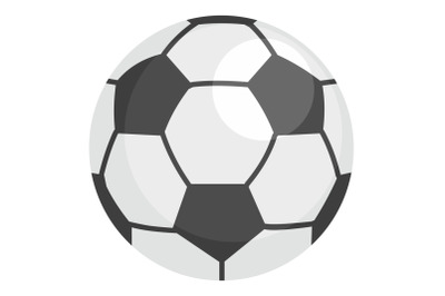 Soccer ball icon, flat style
