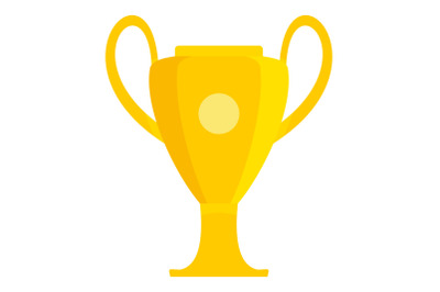 Champions soccer cup icon, flat style