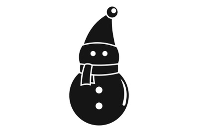 Snowman icon, simple style