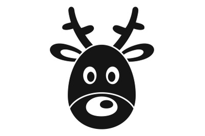 Deer head icon, simple style