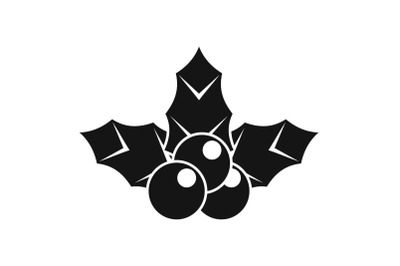 Holly berry icon, simple style