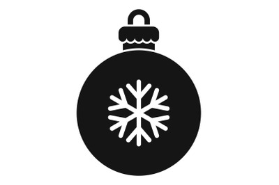 Xmas tree ball icon, simple style