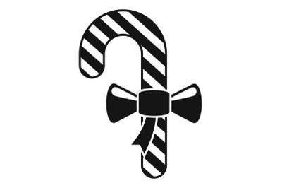 Xmas candy stick icon, simple style