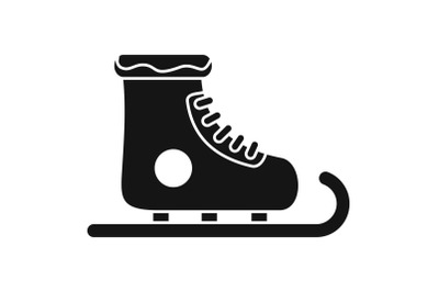 Winter skates icon, simple style