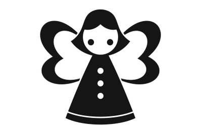 Xmas fairy icon, simple style