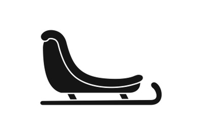 Santa sleigh icon, simple style