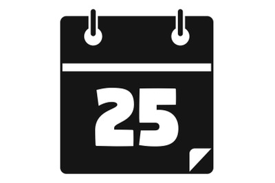 Christmas date calendar icon, simple style