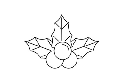 Holly berry icon, outline style