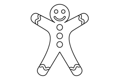 Ginger bread icon, outline style