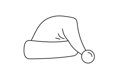 Santa hat icon, outline style