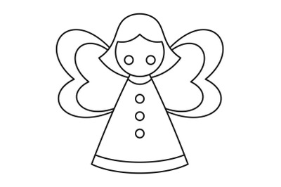 Xmas fairy icon, outline style