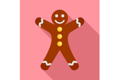 Ginger bread icon, flat style