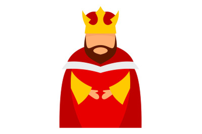 Bethlehem king icon, flat style