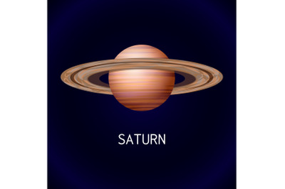 Saturn planet icon, cartoon style