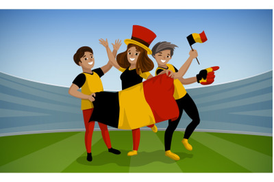 Football day concept background, cartoon style