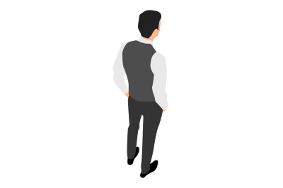 Office man icon, isometric style