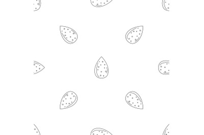 Clean almond pattern seamless vector