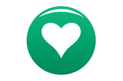 Affectionate heart icon vector green