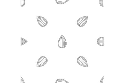 Almond shell pattern seamless vector