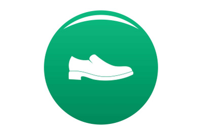 Men shoe icon vector green