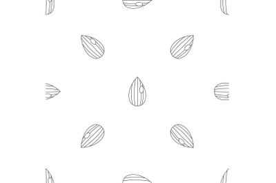 Almond nut pattern seamless vector