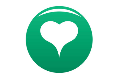 Lion Heart icon vector green