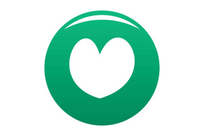 Reliable heart icon vector green