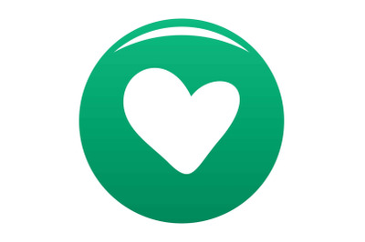 True heart icon vector green