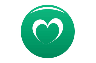 Frantic heart icon vector green