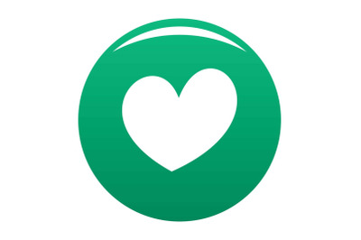 Fiery heart icon vector green