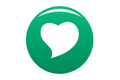 Brave heart icon vector green
