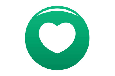 Sympathetic heart icon vector green