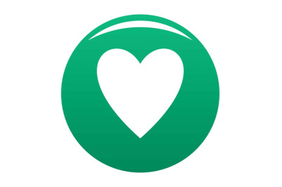 Open heart icon vector green
