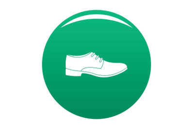 Men shoe icon vector green