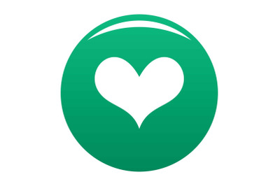 Gustatory heart icon vector green