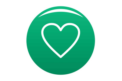 Ardent heart icon vector green