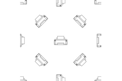Black ink printer pattern seamless vector
