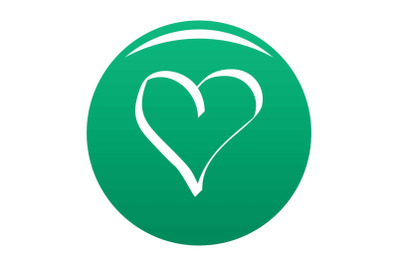 Best heart icon vector green