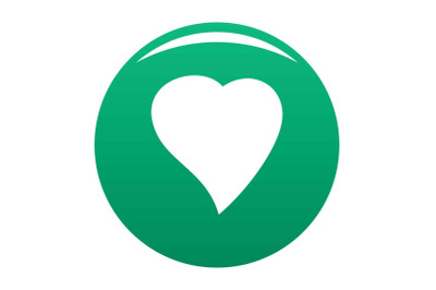 Black Heart icon vector green
