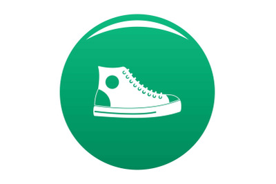 Men shoe icon vector green