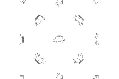 Young tree stump pattern seamless vector