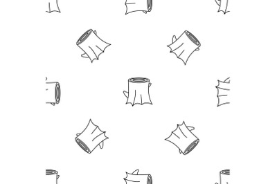 Fresh tree stump pattern seamless vector