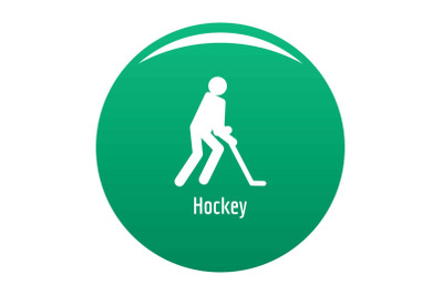 Hockey icon vector green