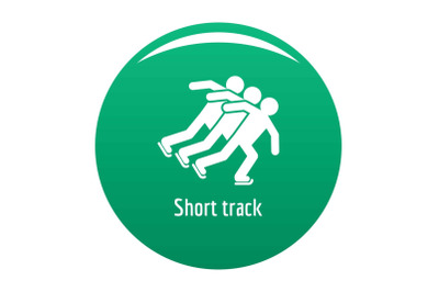 Short track icon vector green